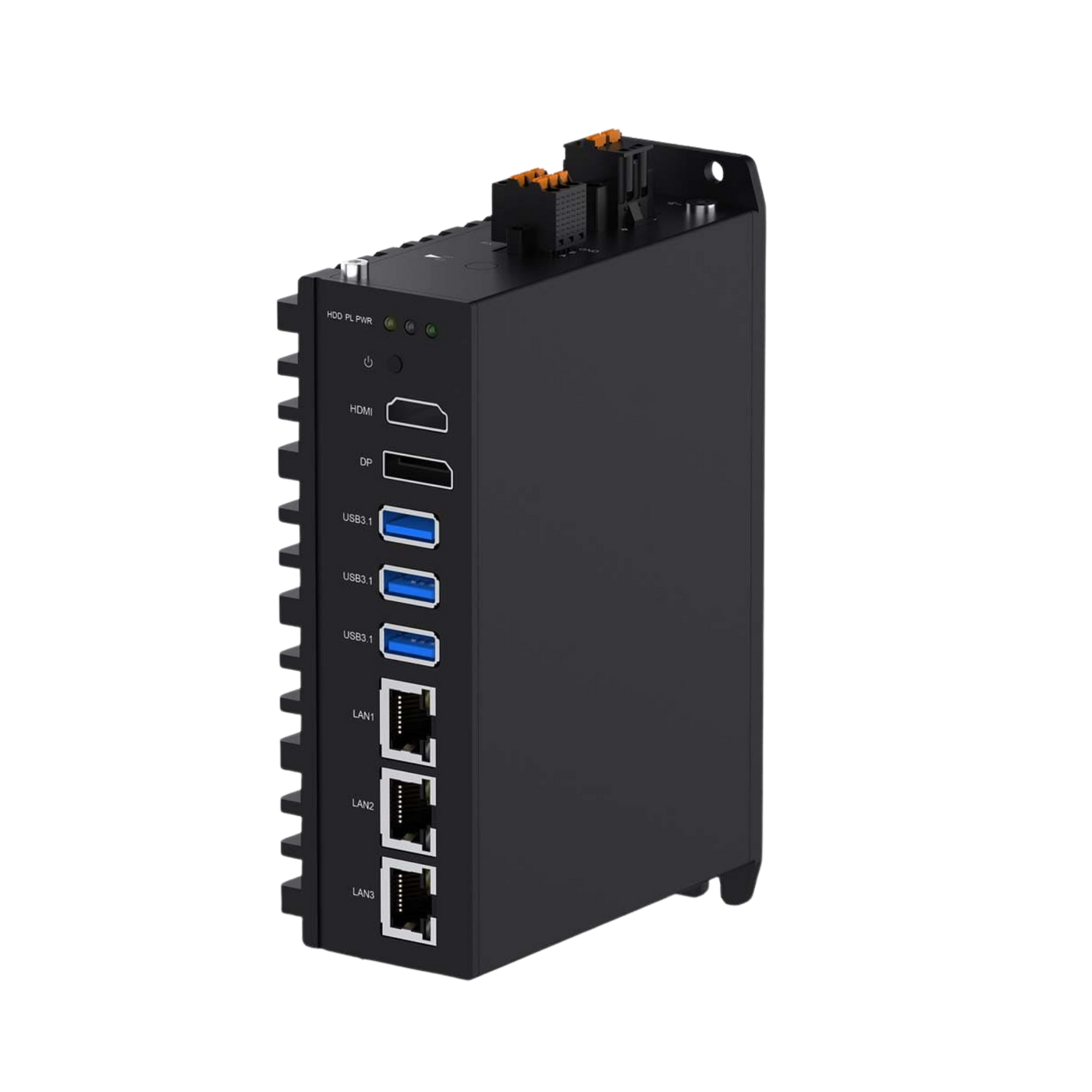 Portwell WEBS-89I0 industrial embedded system shown from the right side